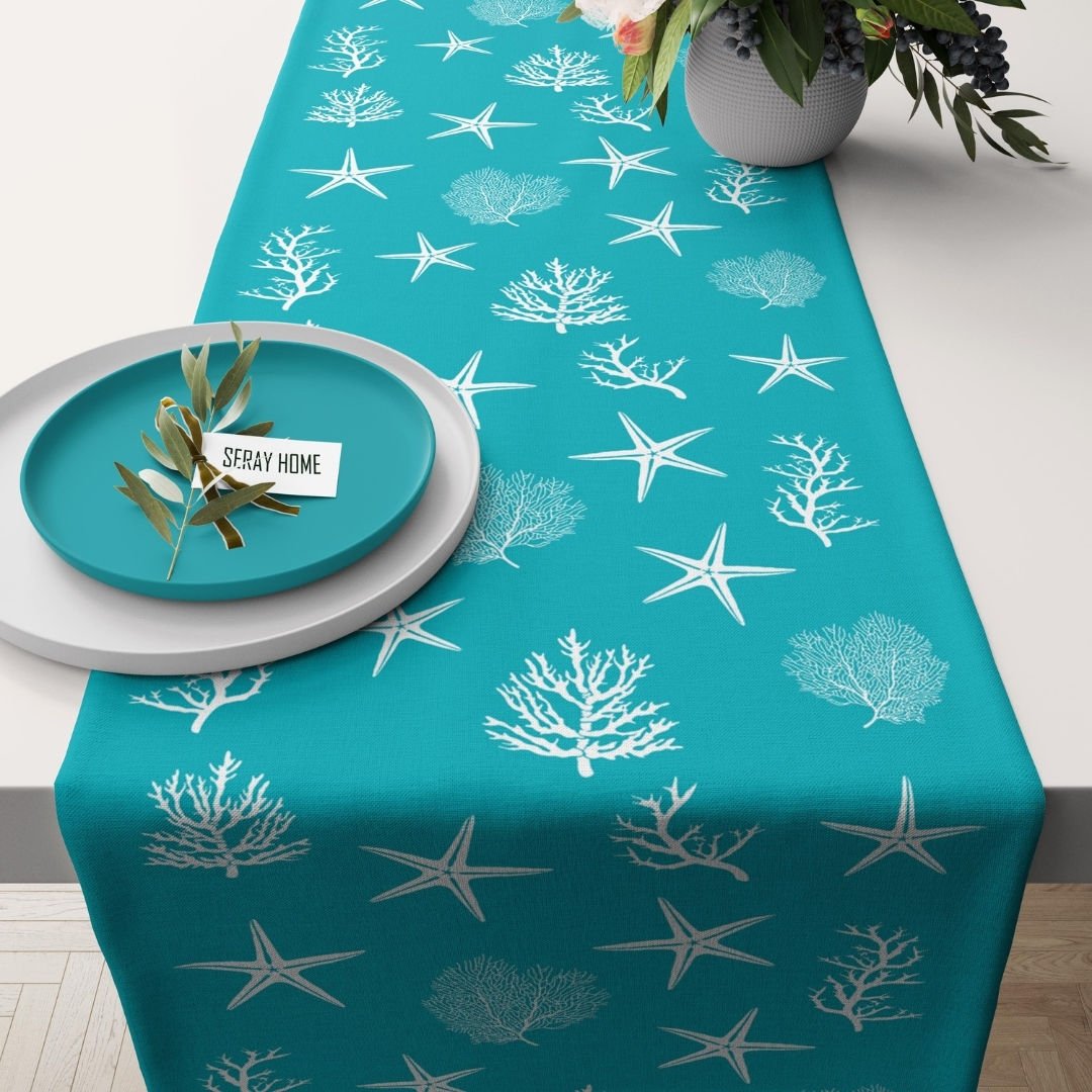 Marin Coral Turkuaz Runner 45x150 cm