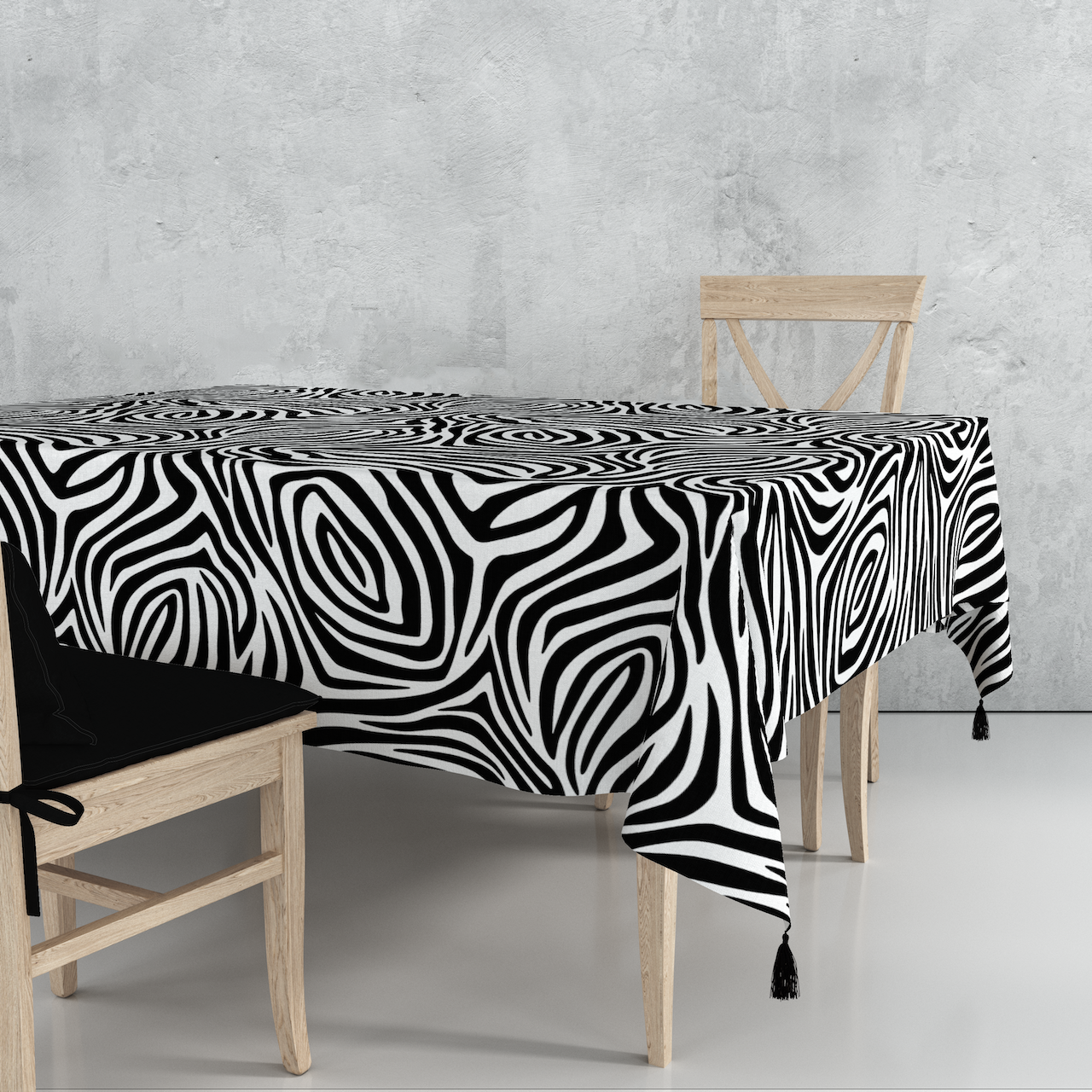 Zebra Desenli Masa Örtüsü