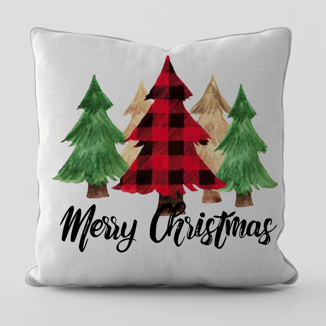 Yılbaşı temalı Noel Ağacı Kırlent Kılıfı