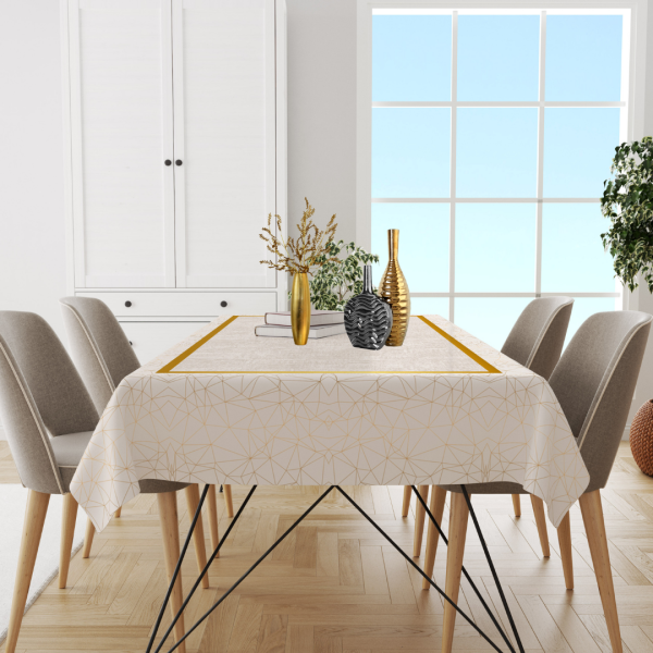 140x240 cm Alegro Krem Gold Masa Örtüsü