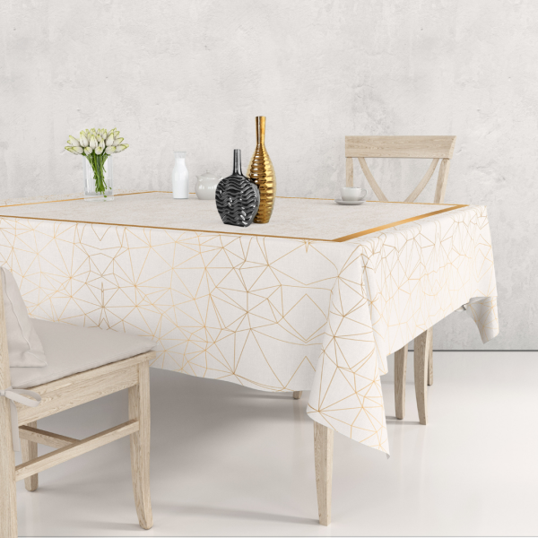 140x240 cm Alegro Krem Gold Masa Örtüsü