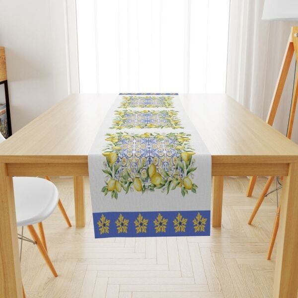Limonlu Seramik Beyaz Runner  45x150 cm