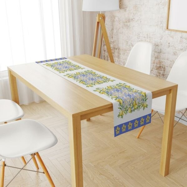 Limonlu Seramik Beyaz Runner  45x150 cm