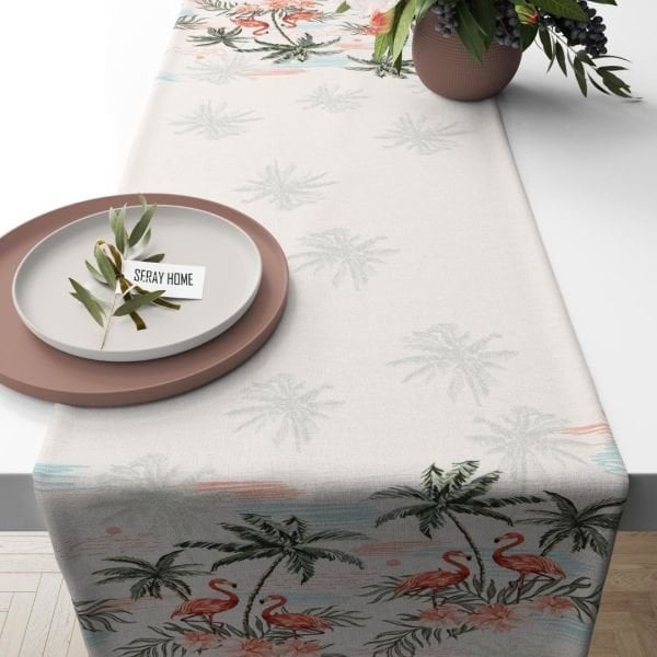 Tropikal Flamingolar  Runner  45x150 cm