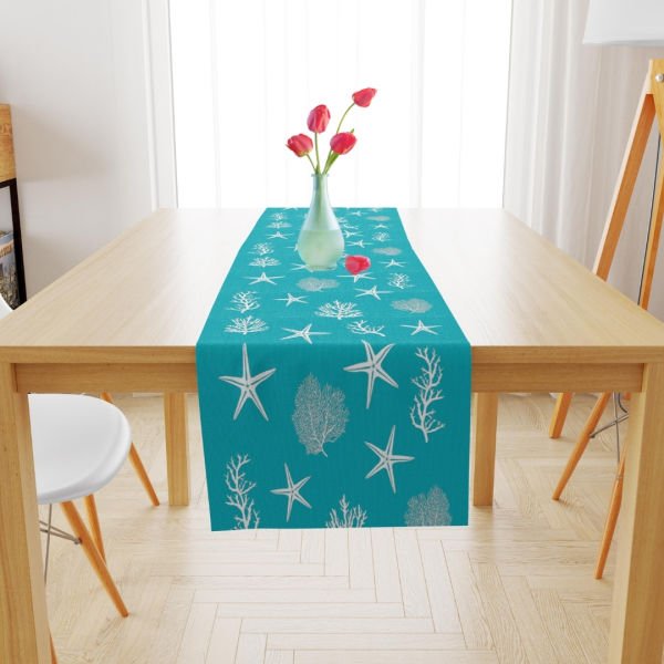 Marin Coral Turkuaz Runner 45x150 cm