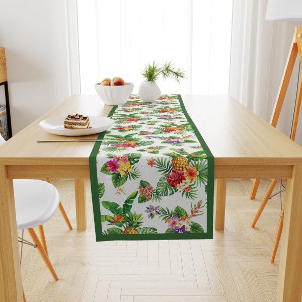 Tropikal Ananas Desenli Runner