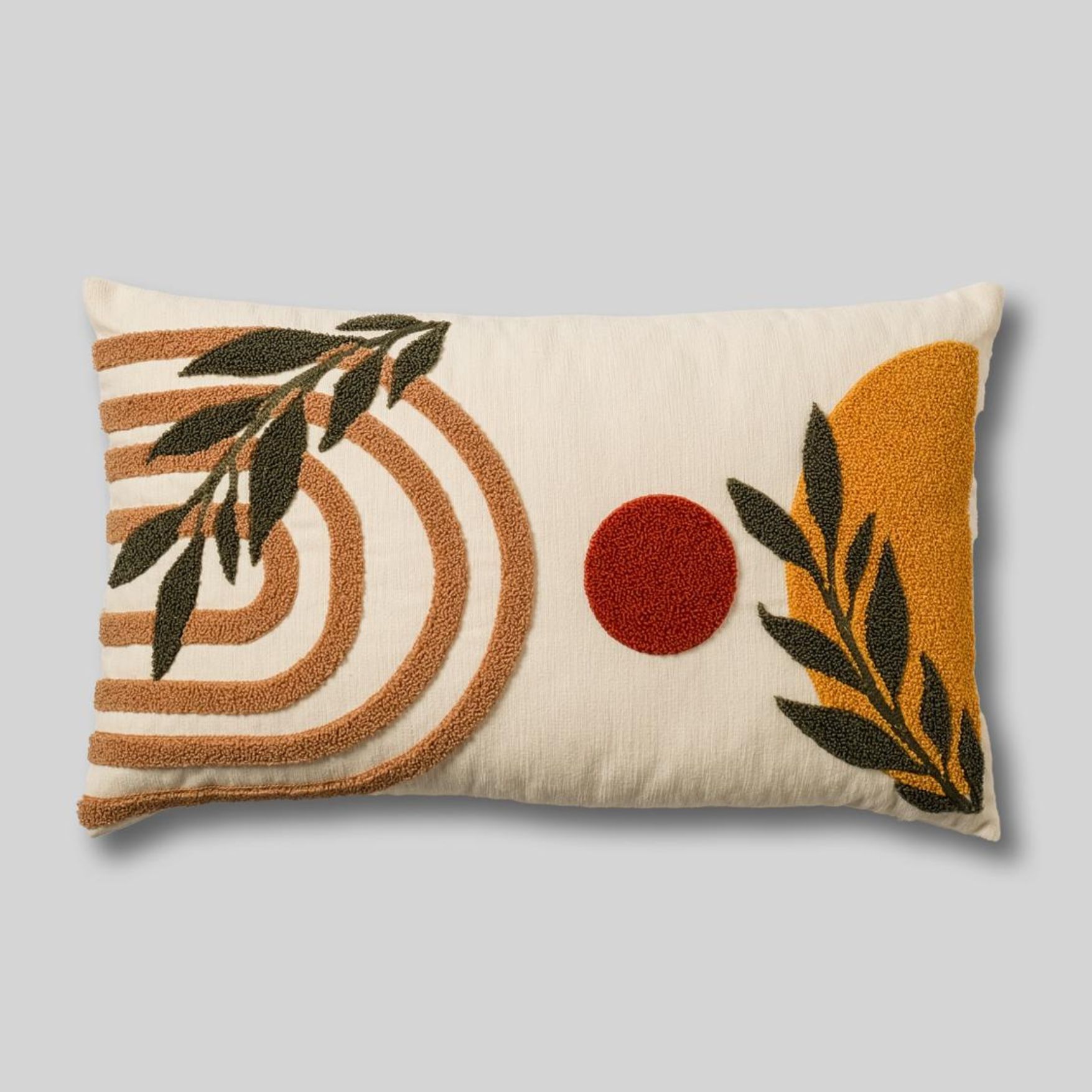 Punch Nakışlı Kırlent Kılıfı Kahve 30*50 cm