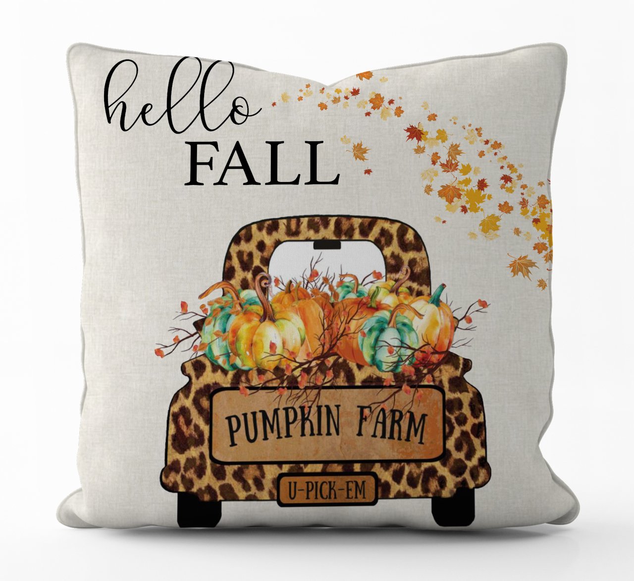 Fall Leopar Pikap Kabaklı Kırlent Kılıfı