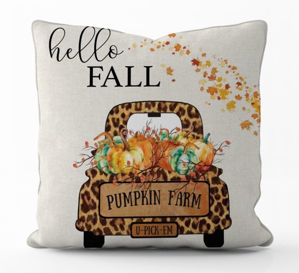 Fall Leopar Pikap Kabaklı Kırlent Kılıfı